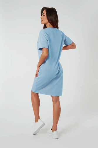 Dámská tunika s krátkým rukávem Stella Italian Fashion - modrá