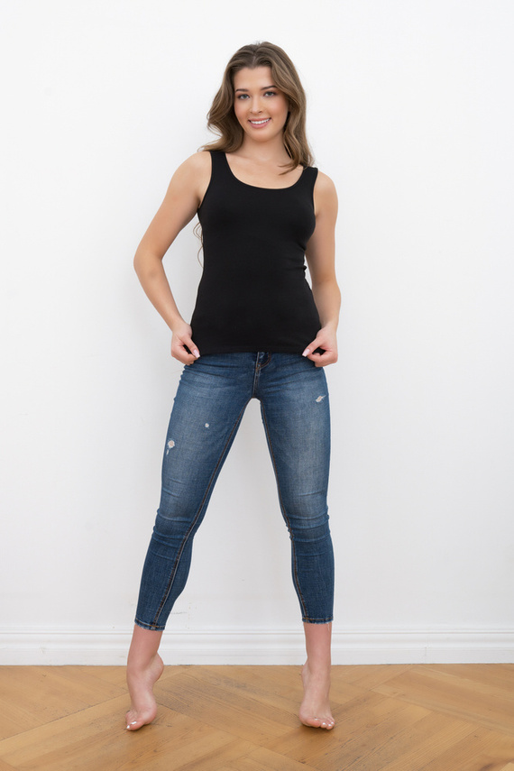 Ibiza Dámská košile se širokými rameny Italian Fashion- černá