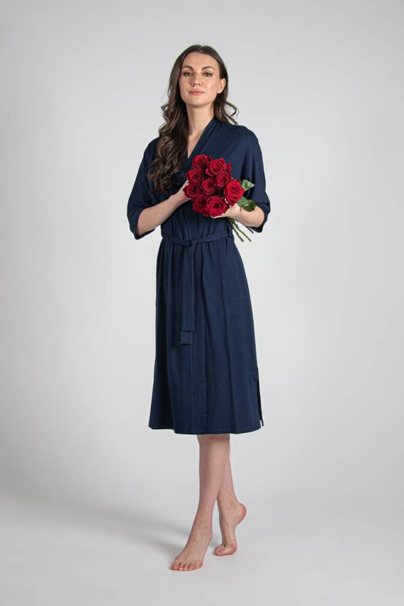 942 Visa Dlouhý župan De Lafense - tmavě modrý