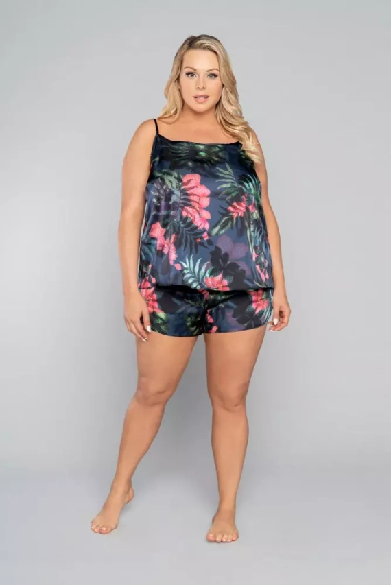 Amazonia Dámské pyžamo slim fit, šortky Italian Fashion - potisk