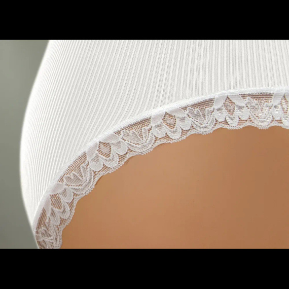 Dámské kalhotky Sesto Senso 6108 krajka bezešvé elastické pohodlné white