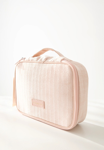 Kosmetická taštička Large Sensis – Elegantní, Místo na Štětce, S Rybím Materiálem a Zipem