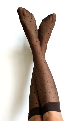 Podkolenky Puntini Veneziana cappuccino - jemné, s netlačícím lemem | Pohodlí a elegance