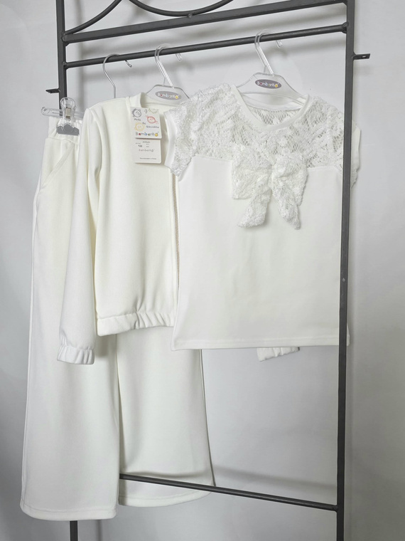 Dívčí halenka Eliza Bambarillo krajka mašle elegantní