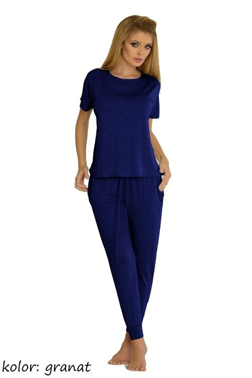 524 Paula Dámské pyžamo De Lafense - tmavě modré