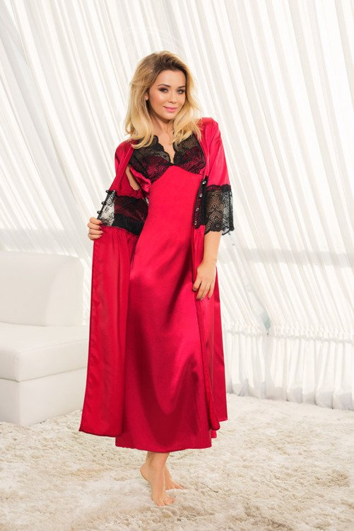 Mactan Halka saténová košilka pro ženy Kalimo - bordó