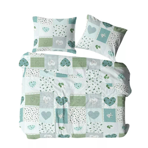 1111N Bielawa KARO tyrkysová kůra | 100% bavlna, knoflíky, gramáž 140 g/m²