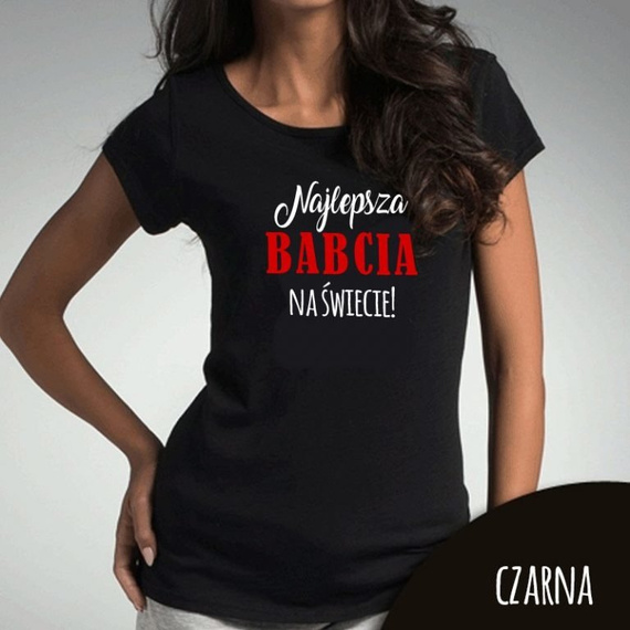 Bluzka dla babci "Najlepsza babcia na świecie" Moocha biały