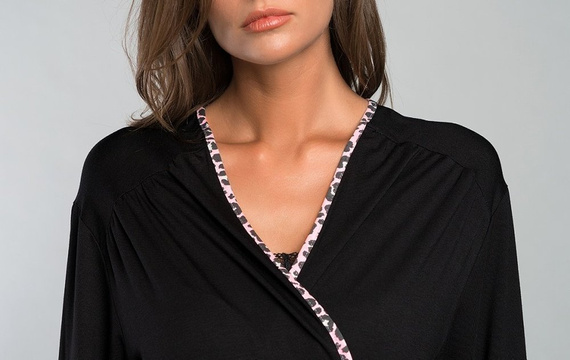 Eila Bis Župan s 3/4 rukávy Italian Fashion - leopardí potisk