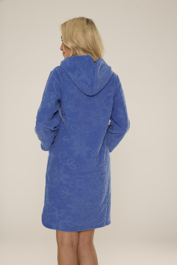 409 Žakárový krátký dámský župan De Lafense - denim