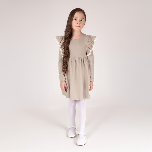 212169 Dívčí šaty Tola Nicol - 100% bavlna, dlouhý rukáv, volánky, lesklá výroba