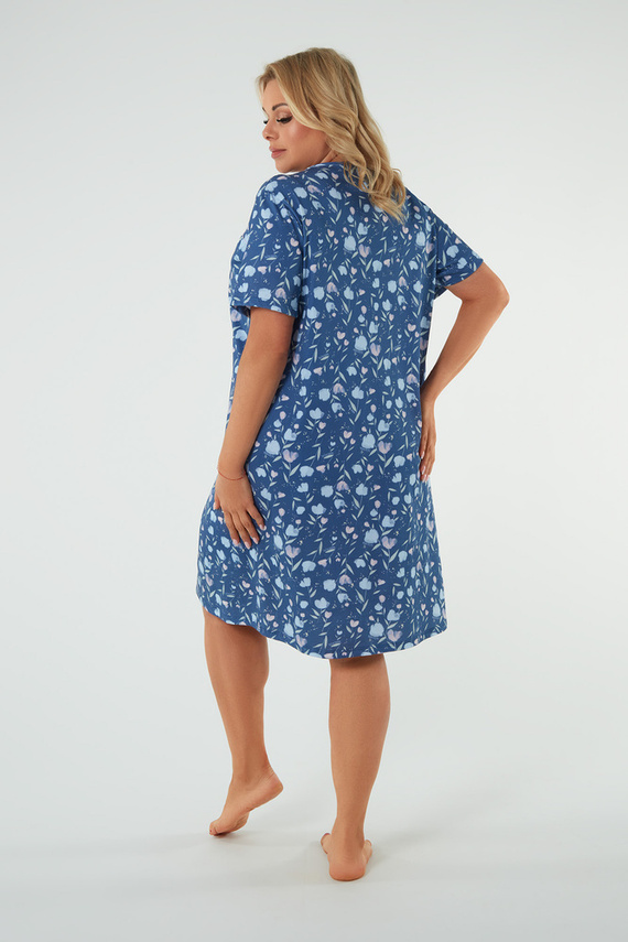 Noční košile Agalia, krátký rukáv Italská móda - potisk