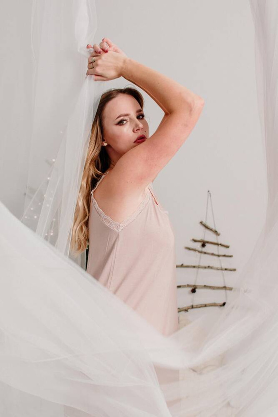 771 Noční košile Hazel De Lafense - písková