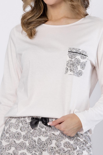 Baśka 1698 Leveza pyžamo černé - klasické, dvoudílné, pohodlné