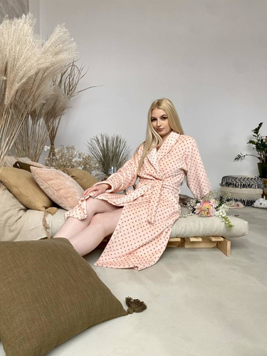 548 Dámský župan Melanie Long Forex - lososový