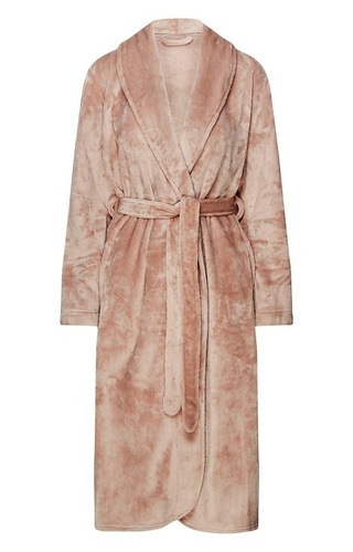 43595 Dextra Henderson broskvový dámský župan - měkký, vázaný, nad kolena