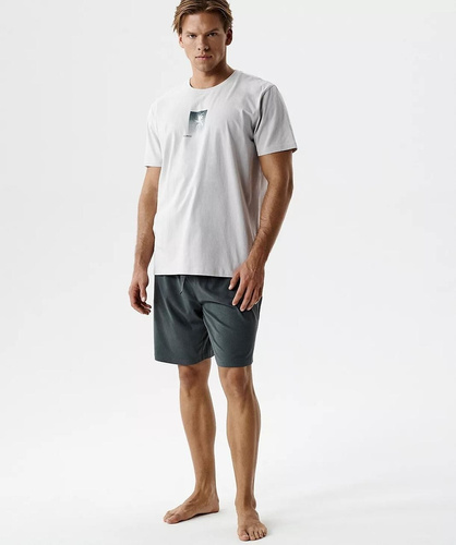 NMP-398 Letní Pánské Pyžamo 100 % Bavlna Peach