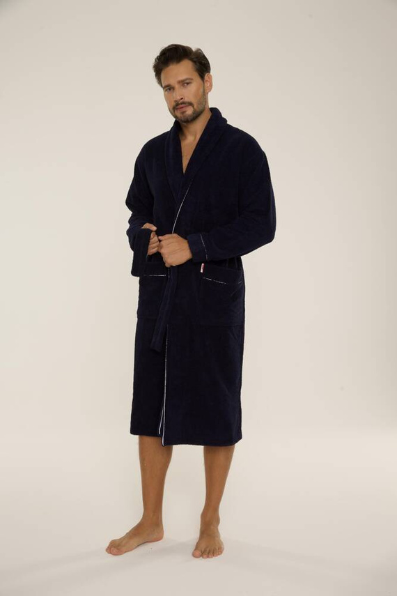 735 Manuele pánský župan De Lafense - tmavě modrý