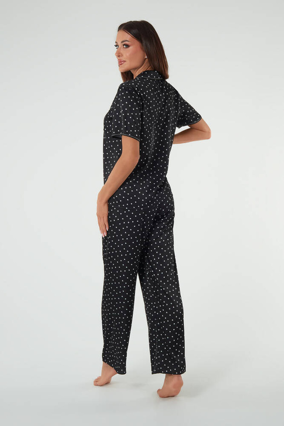 Ria Dámské pyžamo s krátkým rukávem a dlouhými kalhotami Italian Fashion - potisk