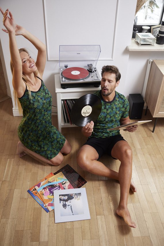 Chill noční košile, úzká ramínka Italská móda - potisk