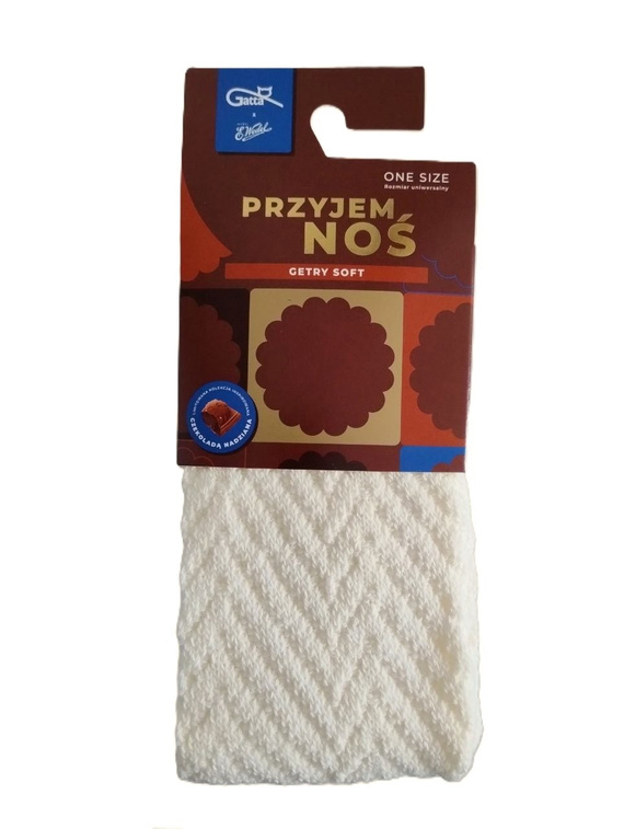 Kamaše Gatta Wedel Soft art.01 - teplé žakárové kamaše na zimu, smetanově bílé