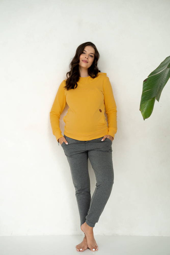 Milk Please bluza do karmienia Milk&Love z kapturem banana