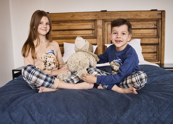 593/174 966/174 Chlapecké pyžamo Cornette Bears | Bavlna, dlouhý rukáv, kostkované kalhoty