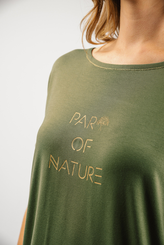 Dámské pyžamo Natura s krátkým rukávem a 3/4 kalhotami Italian Fashion - khaki barva