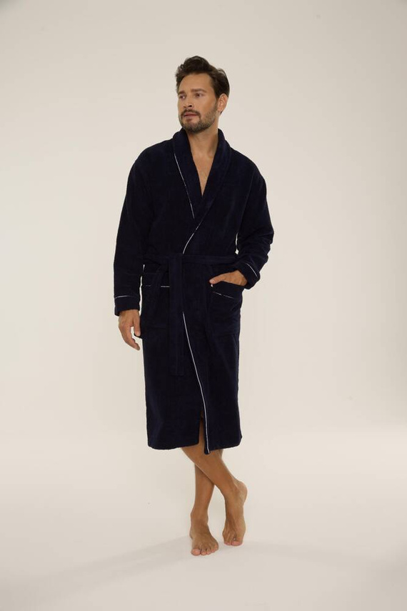 735 Manuele pánský župan De Lafense - tmavě modrý