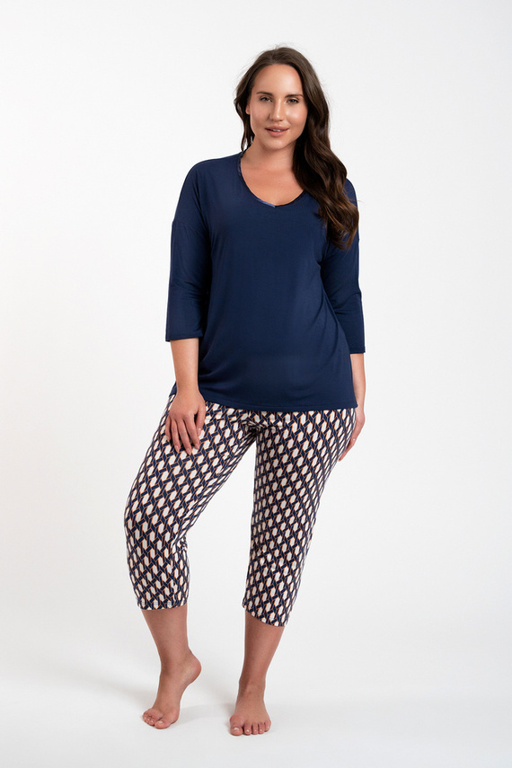 Milda Dámské pyžamo 3/4 rukávy, 3/4 kalhoty Italská móda