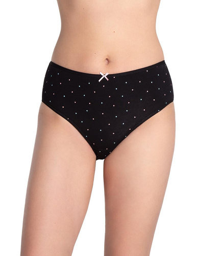 Lama L-122 BI-65 pink/black - klasické bavlněné bikiny, 3 kusy v balení