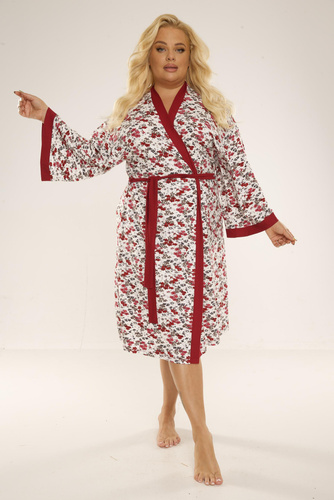 468/473 Mia Dámský župan Plus Size Forex - bordó