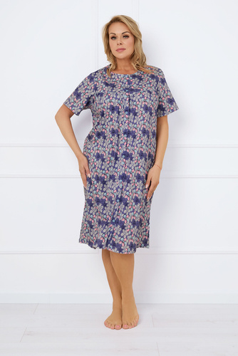 Noční košile Bonaria, krátký rukáv Italská móda - potisk