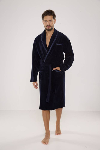 666 Ronaldo pánský župan De Lafense - tmavě modrý