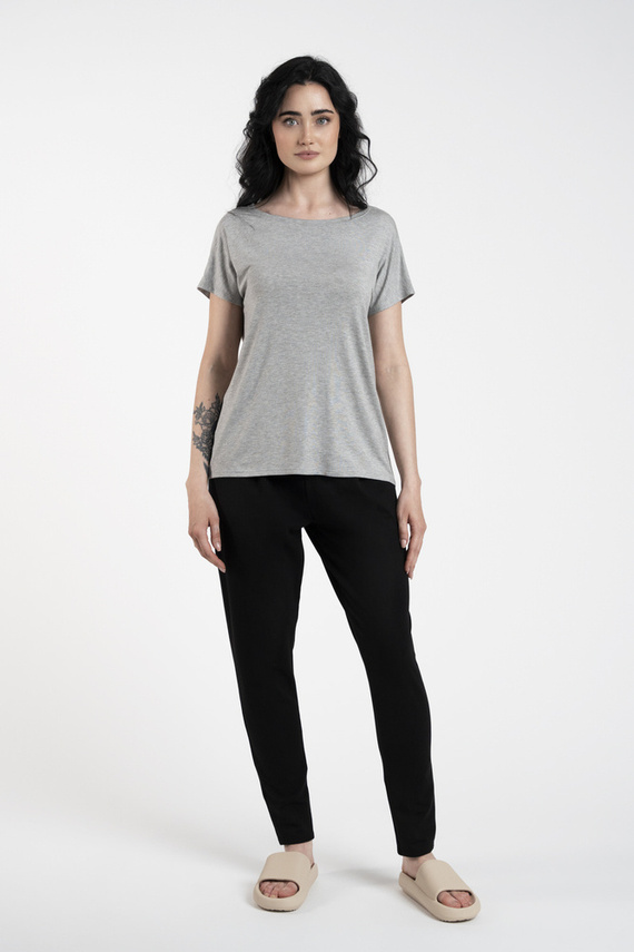 Ksenia Halenka s krátkými rukávy Italian Fashion - šedá