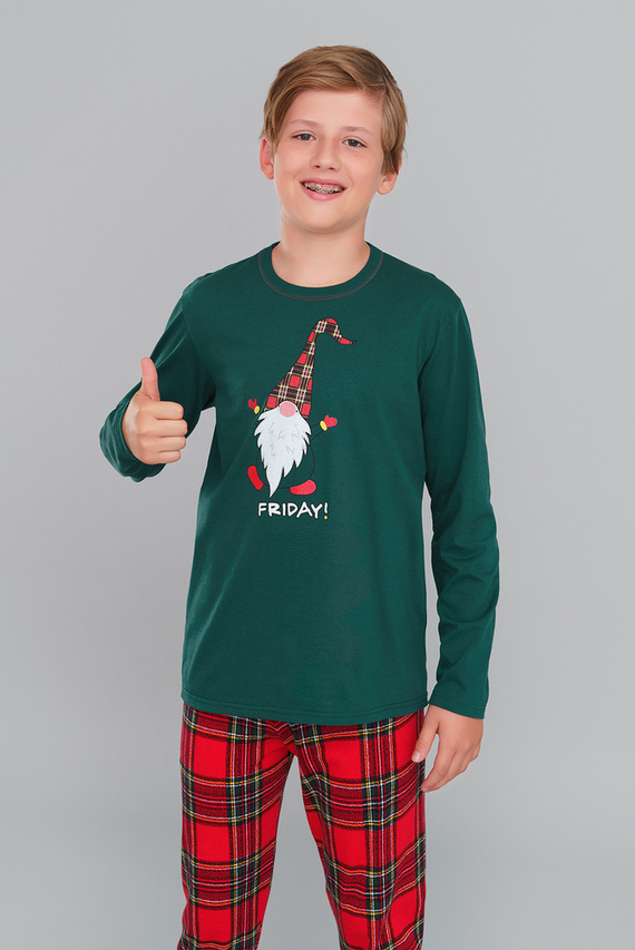 Chlapecké pyžamo Narvik Italian Fashion- červené/potisk