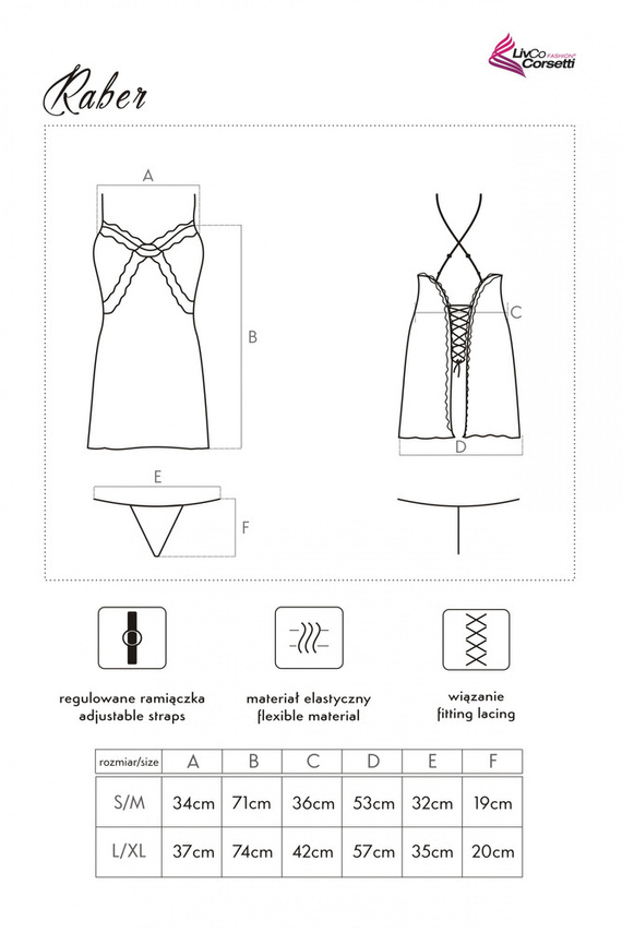 Raber Coffee LC 90579 LivCo Corsetti Fashion coffee dvoudílný set pro ženy