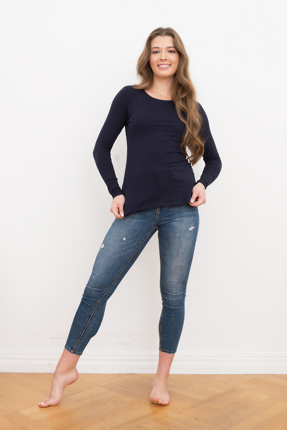 Dámská halenka Ibiza s dlouhým rukávem Italian Fashion - tmavě modrá