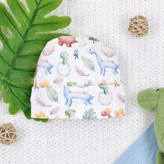 ABN-5580 Dino Explorer dětská čepice Devět- organická bavlna, měkká a prodyšná