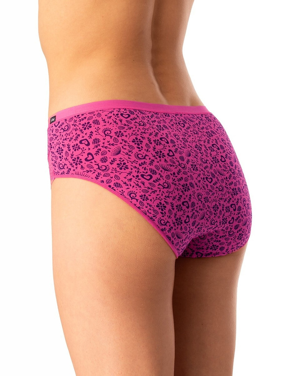 Dámské kalhotky Key LPC 760 růžové tmavě modré - bavlněné, pohodlné, sada 2 kusů