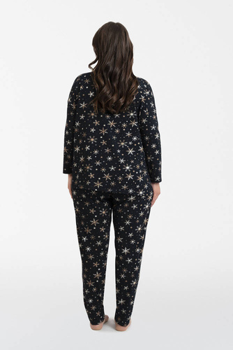 Laponia Dámské pyžamo s dlouhým rukávem, dlouhé kalhoty Italian Fashion - potisk