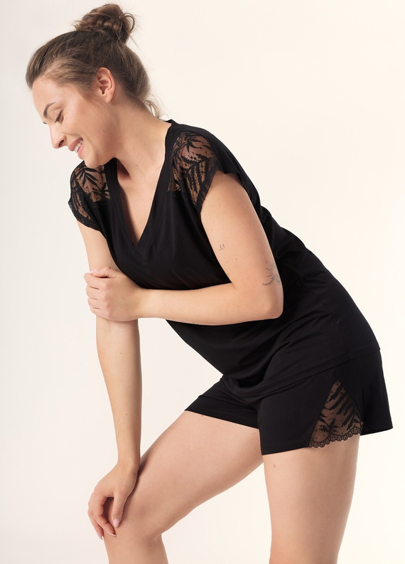 Dámské pyžamo Petra PC71 Mefemi Nipplex černá