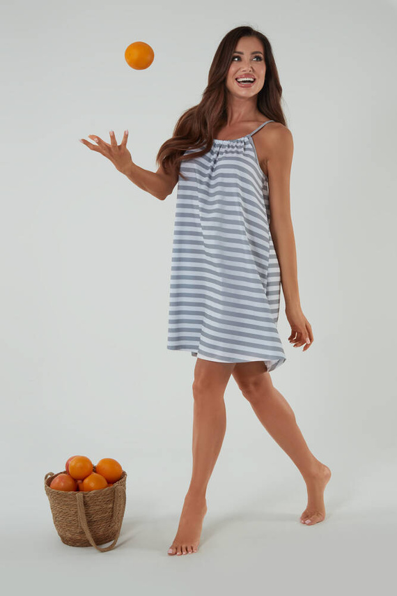 Noční košile Bari, úzká ramínka Italská móda - potisk