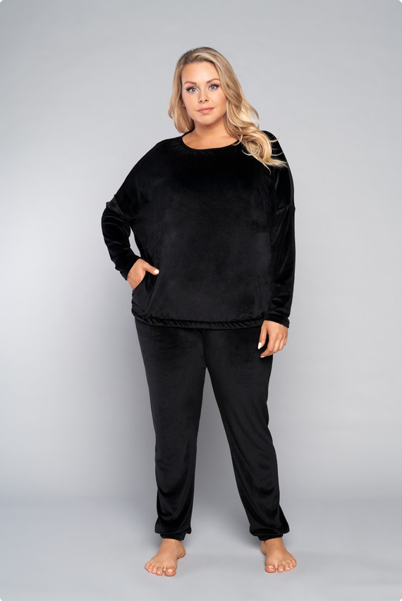 Dámská dlouhá souprava Juga. rukáv, délka. italská móda velbloudí kalhoty