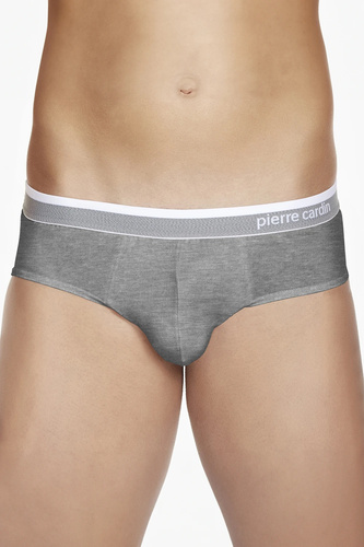 PCU 402 Pierre Cardin grey - pánské klasické bavlněné slipy, pohodlné pro každodenní nošení