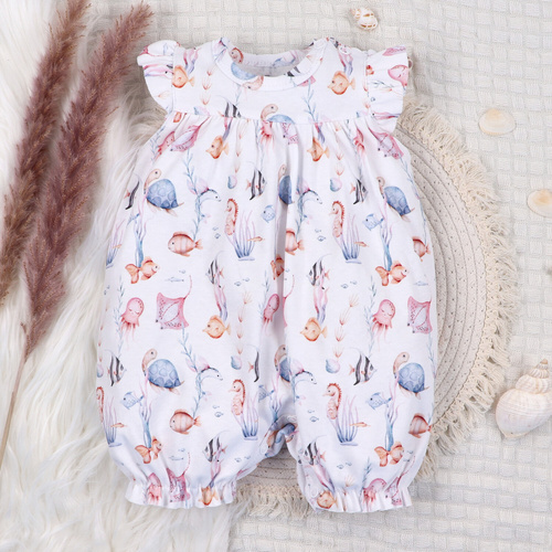 ABN-5481 Dětská kombinéza Underwater World Nini - organická bavlna, krátký rukáv