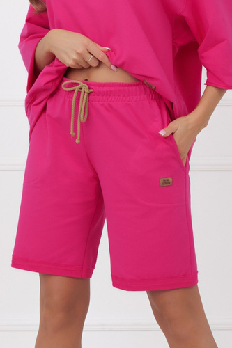Dámské bavlněné šortky Kaori Italian Fashion s kapsami - fuchsie