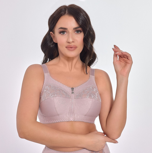 586 Zuza Biustonosz Miękki bez fiszbin Viki - różowy