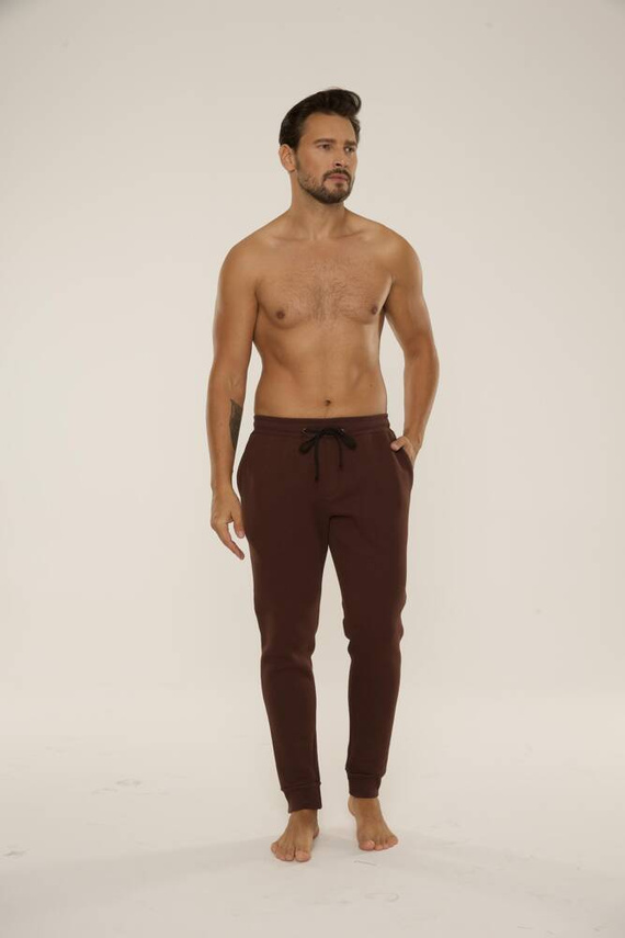 813 Indigo Pánská tepláková souprava De Lafense - čokoládová