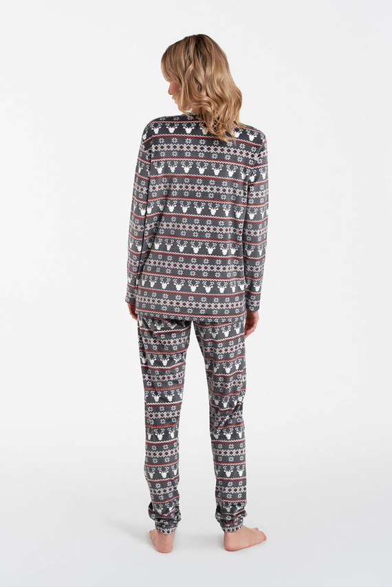 Island Fleece dámská souprava Italian Fashion - grafitový potisk